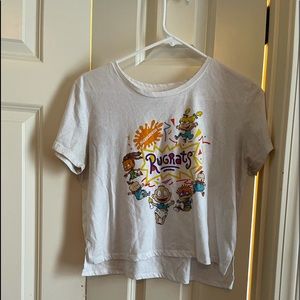 White Nickelodeon crop top
